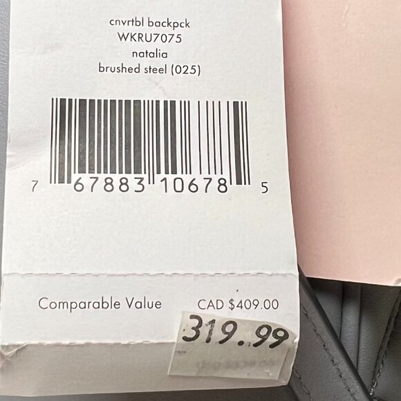 Kate Spade Natalia Mini Convertible Leather Backpack In Brushed Steel - Picture 8 of 8